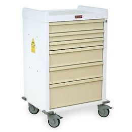 Harloff Anesthesia Cart MRI Line 30.5 X 45.75 X 23.75 Inch Gray / Teal 23.9 X 17 Inch, One 4 Inch, Two 3.25 Inch, Two 6.5 Inch, One 9.75 Inch Drawers - Each - MR6K-EA