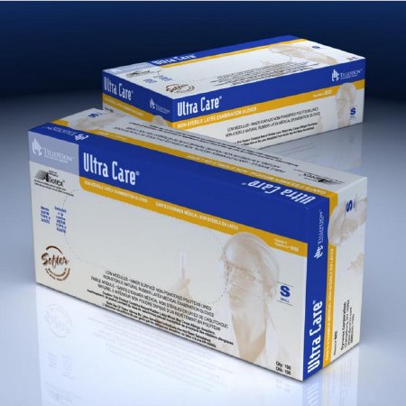Dynarex Exam Glove Ultracare® Small NonSterile Latex Standard Cuff Length Smooth Ivory Not Rated - Case of 10 - 6202-CS