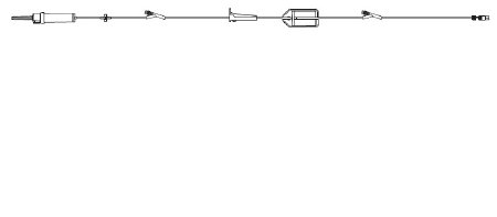 BD Primary IV Administration Set Alaris® Gravity 2 Ports 20 Drops / mL Drip Rate With Filter 105 Inch Tubing - Case of 50 - 42933E-CS