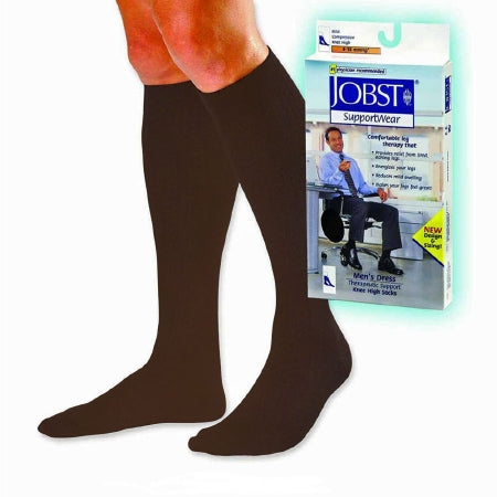 BSN Medical Compression Socks JOBST® for Men Dress Knee High Large Brown Closed Toe - Pair - 110790-PR