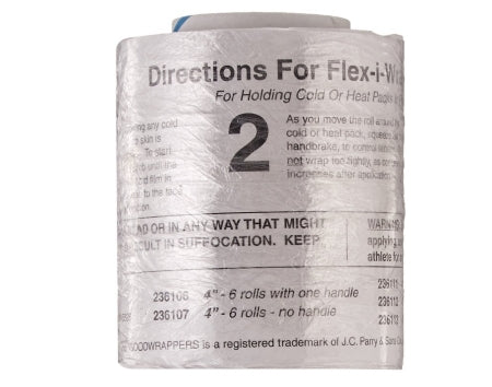 Patterson Medical Supply Plastic Film Wrap Flex-I-Wrap™ 4 Inch X 650 Foot Self-Adherent Closure Clear NonSterile Standard Compression - Case of 6 - 081243187-CS