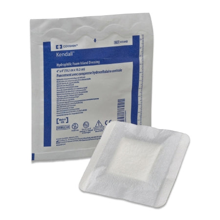 Cardinal Foam Dressing Kendall™ Foam Plus 8 X 8 Inch Without Border Polyurethane Backing Nonadhesive Square Sterile - Case of 50 - 55588P-CS
