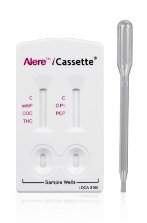Abbott Rapid Dx North America LLC Drugs of Abuse Test Kit iCassette™ 5-Drug Panel COC, mAMP/MET, OPI, PCP, THC Urine Sample 25 Tests CLIA Waived - Box of 25 - I-DOA-3155-BX