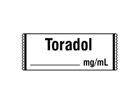 Shamrock Scientific Drug Label Shamrock Anesthesia Label Toradol_mg/mL White 1/2 X 1 Inch - Roll of 1 - SA-3223-RL
