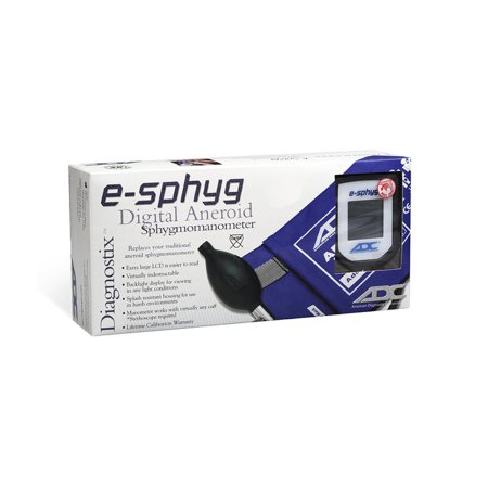 American Diagnostic Corp Manual Digital Blood Pressure Monitor E-sphyg™ Large Adult Nylon 34 - 50 cm Pocket Aneroid - Each - 7002-12XBK-EA