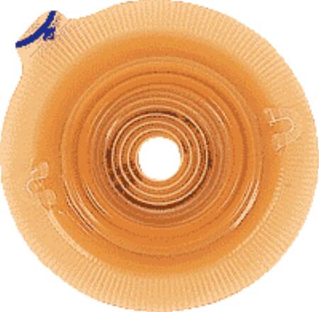 Coloplast Ostomy Barrier Assura® Trim to Fit, Standard Wear Pectin Based Adhesive 40 mm Flange Green Code System Synthetic Resin 3/4 to 7/8 Inch Opening - Box of 5 - 14261-BX