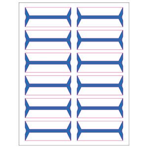 Tabbies Blank Label Tape Multipurpose Label Azure Blue 3/4 X 3-1/2 Inch - Pack of 1 - 49401-PK