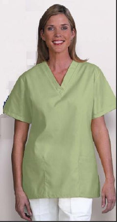 Fashion Seal Uniforms Scrub Shirt X-Large Ceil Blue 2 Pockets Short Set-In Sleeve Female - Each - 7347-XL-EA