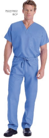 Landau Uniforms Scrub Shirt Small Galaxy Blue 2 Pockets Short Sleeve Unisex - Each - 7502BGPSML-EA