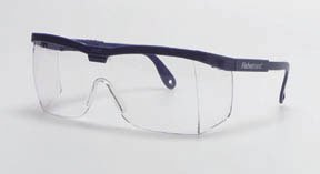 Fisher Scientific Safety Glasses Fisherbrand™ Adjustable Temple Hardcoated Clear Tint Black Frame Over Ear One Size Fits Most - Pack of 12 - 191302088-PK