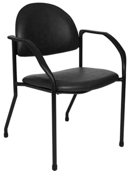 McKesson Side Chair McKesson Black Fixed Armrests Poly-Foam Upholstery - Each - 81-1200-24-EA