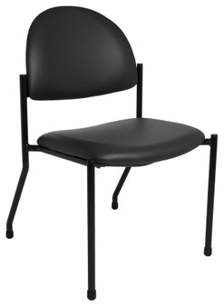 McKesson Side Chair McKesson Black Without Armrests Poly-Foam Upholstery - Each - 81-1250-24-EA