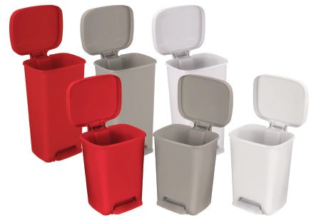McKesson Trash Can McKesson 52 Quart Rectangular Beige Plastic Step On - Each - 81-25268-EA
