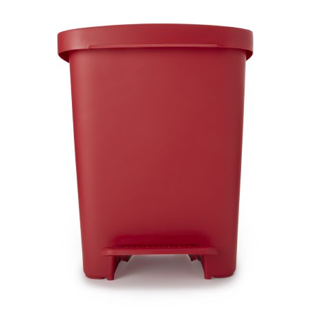 McKesson Trash Can McKesson 32 Quart Rectangular Red Plastic Step On - Each - 81-25270-EA
