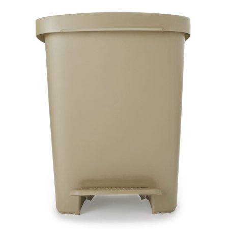 McKesson Trash Can McKesson 32 Quart Rectangular Beige Plastic Step On - Each - 81-25271-EA