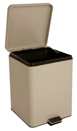 McKesson Trash Can with Plastic Liner McKesson 20 Quart Square Beige Steel Step On - Each - 81-35271-EA