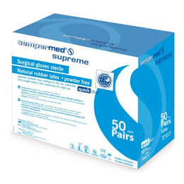 Sempermed USA Surgical Glove Sempermed® Supreme Size 9 Sterile Latex Standard Cuff Length Fully Textured Ivory Not Chemo Approved - Box of 50 - SPFP900-BX