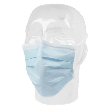 Aspen Surgical Products Surgical Mask Comfort-Plus™ Pleated Tie Closure One Size Fits Most Blue NonSterile Not Rated Adult - Case of 300 - 65-3110-CS