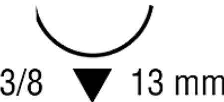 Covidien Absorbable Suture with Needle Caprosyn™ Polyester P-13 3/8 Circle Precision Reverse Cutting Needle Size 4 - 0 Monofilament - Box of 1 - SC-5590G-BX