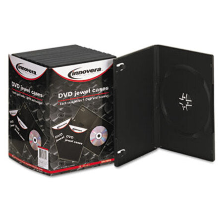 Innovera® Standard DVD Case, Black, 10/Pack - Pack of 1 - IVR-72810-PK