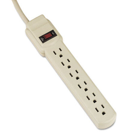 Innovera® Power Strip, 6 Outlets, 4 ft Cord, Ivory - Each - IVR-73304-EA