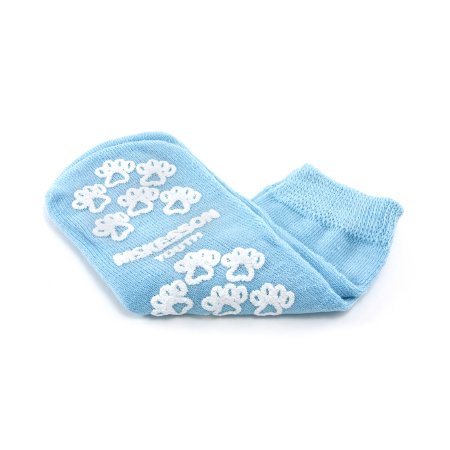 McKesson Slipper Socks McKesson Terries™ Youth Light Blue Above the Ankle - Pair - 40-3849-001-PR