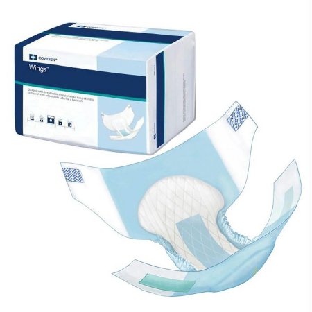 Cardinal Unisex Adult Incontinence Brief Wings™ Ultra Small Disposable Heavy Absorbency - Case of 96 - 63072-CS