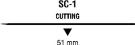 Covidien Nonabsorbable Suture with Needle Monosof™~Dermalon™ Nylon SC-1 Straight Conventional Cutting Needle Size 3 - 0 Monofilament - Box of 1 - SN-616-BX
