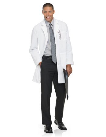 Landau Uniforms Lab Coat White Large Knee Length Reusable - Each - 3187WWYLGE-EA