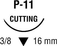 Medtronic MITG Absorbable Suture with Needle Polysorb™ Polyester P-11 3/8 Circle Precision Reverse Cutting Needle Size 4 - 0 Braided - Box of 1 - SL-5686G-BX