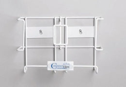Dukal Glove Box Holder Countertips™ Horizontal or Vertical Mounted 2-Box Capacity White 7-1/2 X 11-3/4 Inch Coated Wire - Each - 4064-EA