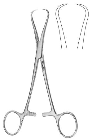 Integra Lifesciences Tenaculum Forceps MeisterHand® Adair 6-1/2 Inch Length Surgical Grade German Stainless Steel NonSterile Ratchet Lock Finger Ring Handle Straight 1 X 1 Prongs - Each - MH16-51-EA