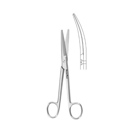 Integra Lifesciences Dissecting Scissors MeisterHand® Mayo 9 Inch Length Surgical Grade Stainless Steel NonSterile Finger Ring Handle Curved Blunt Tip / Blunt Tip - Each - MH5-130-EA