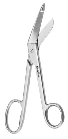 Integra Lifesciences Bandage Scissors MeisterHand® Lister 8 Inch Length Surgical Grade Stainless Steel NonSterile Finger Ring Handle Angled Blunt Tip / Blunt Tip - Each - MH5-550-EA