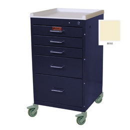 Harloff Treatment Cart Mini-Line Steel 18 X 33.75 X 18 Inch Beige 15 X 16.75 Inch, Three 3 Inch, One 6 Inch, One 9 Inch Drawers - Each - 3145K-EA