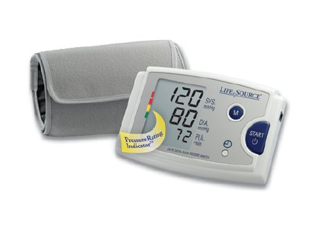 A&D Engineering Home Automatic Digital Blood Pressure Monitor LifeSource™ Wide Range Cloth Fabric Cuff 23 - 43 cm Desk Model - Each - UA-787EJ-EA