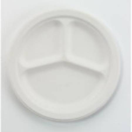 Lagasse Plate Chinet® White Single Use Paper 10-1/4 Inch Diameter - Case of 4 - HUH21204CT-CS