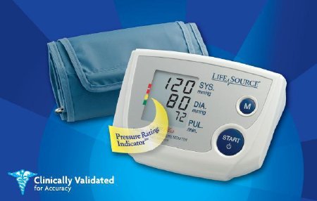 A&D Engineering Home Automatic Digital Blood Pressure Monitor One Step Plus Memory® Small Cloth Fabric 16 - 24 cm Desk Model - Each - UA-767PSAC-EA