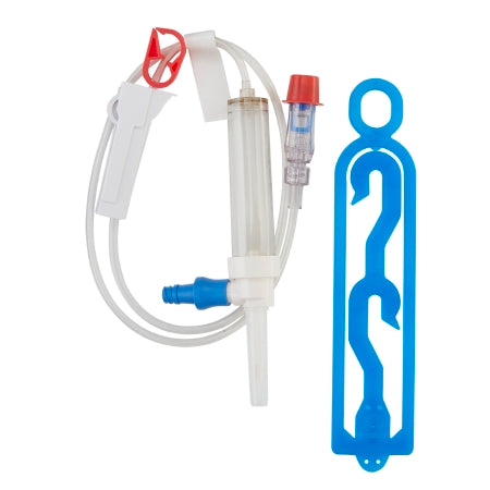 ICU Medical Primary IV Administration Set ICU Gravity 2 Ports 20 Drops / mL Drip Rate Without Filter 30 Inch Tubing Solution - Case of 50 - CH3011-CS