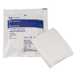Cardinal Abdominal Pad Dermacea™ 8 X 10 Inch 432 per Case NonSterile Rectangle - Case of 432 - 6198D-CS