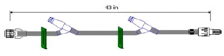 ICU Medical IV Extension Set 43 Inch Tubing - Case of 50 - B9408-CS