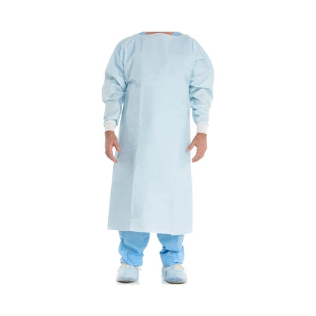 O&M Halyard Inc Chemotherapy Procedure Gown One Size Fits Most Blue NonSterile ASTM F739-12 Disposable - Case of 100 - 69606-CS