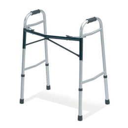 Medline Bariatric Dual Release Walker Adjustable Height Guardian® Premium Aluminum Frame 650 lbs. Weight Capacity 32 to 39 Inch Height - Case of 2 - G30754B-CS