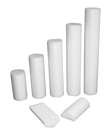 Fabrication Enterprises CanDo® Half-Round Therapy Foam Roller White Polyethylene Foam 6 X 12 Inch - Each - 30-2111-EA
