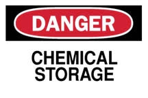 Fisher Scientific Door Sign Caution Brady™ Danger Chemical Storage - Each - 19102109-EA