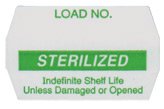 SPS Medical Supply Pre-Printed Label Barkley® Advisory Label White Sterilized Green Sterilization Label - Box of 12 - URL-012-G-BX