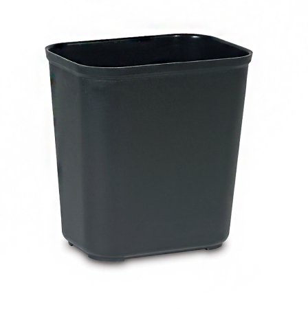 RJ Schinner Co Fire-Resistant Trash Can Rubbermaid® 28 Quart Rectangular Black Thermoset Polyester Open Top - Each - FG254300BLA-EA