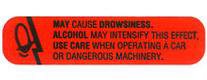 Apothecary Products Pre-Printed Label Barkley® Auxiliary Label Red Paper Caution May Cause Drowsiness Black Caution 2 X 2-1/ Inch - Box of 1 - 02571540001-BX