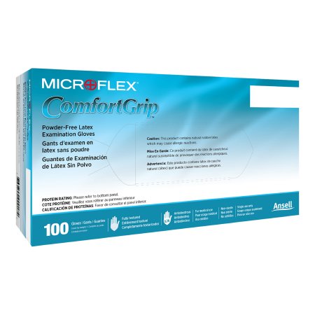Microflex Medical Exam Glove COMFORTGrip™ X-Small NonSterile Latex Standard Cuff Length Fully Textured Natural Not Rated - Case of 10 - CFG-900-XS-CS