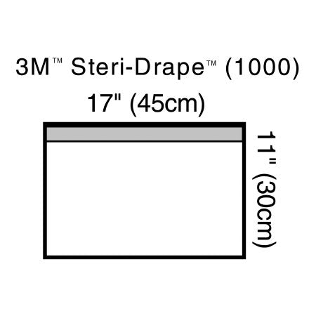 3M General Purpose Drape 3M™ Steri-Drape™ Small Towel Drape 17 W X 11 L Inch Sterile - Case of 40 - 1000-CS